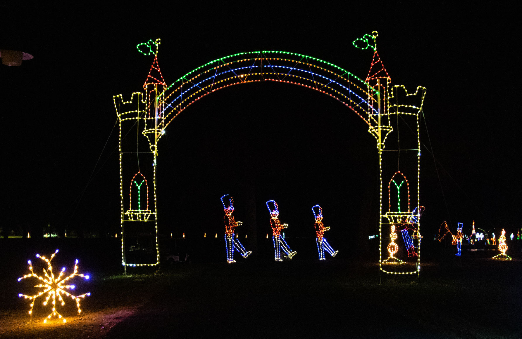 Park visitors admire light displays photo 2